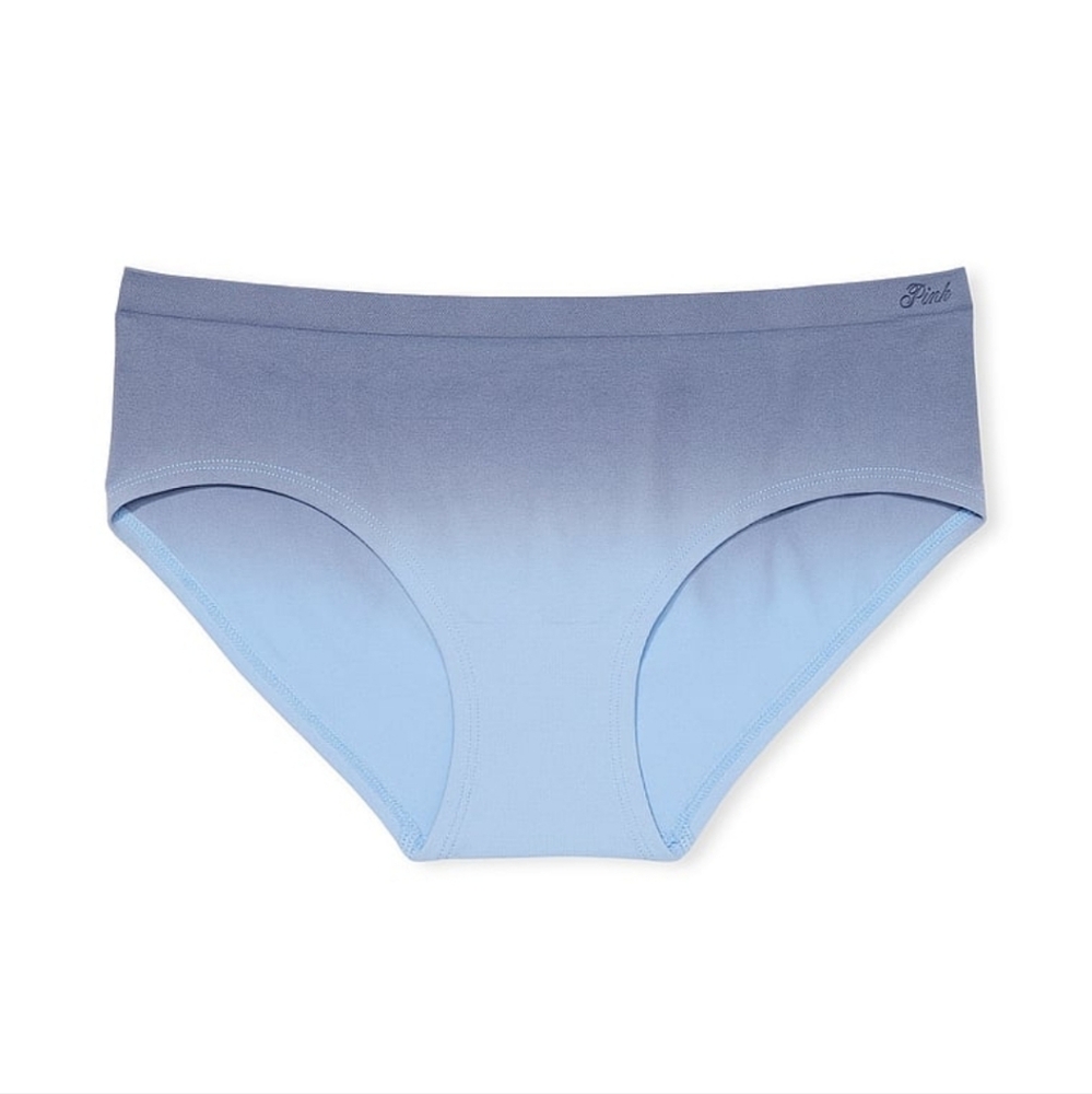 VS PINK CUTE & COMFY NO SHOW BLUE TYE DYE HIPSTER PANTY MED SEALED IN CELLOPHANE
